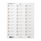 Dusty Pink Rose Blush Bloemen Retouradres Label (Full Sheet)