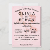 Dusty Pink Rose Chic Zomer Bloemen Bruiloft Kaart (Voorkant)