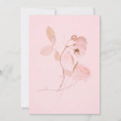 Dusty Pink Rose Chic Zomer Bloemen Bruiloft Kaart (Achterkant)