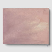 Dusty Pink Rose en Gold Glitter Bruiloft Gastenboek (Achterkant)