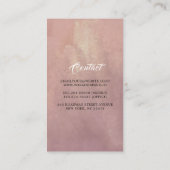 Dusty Pink Rose en Gold Glitter Elegant Visitekaartje (Achterkant)