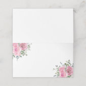 Dusty Pink Rose Eucalyptus Botanische Bloemen Plaatskaartje (Buitenkant ongevouwen)