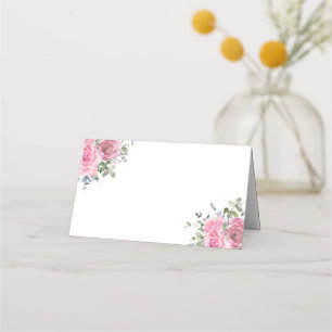 Dusty Pink Rose Eucalyptus Botanische Bloemen Plaatskaartje