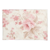 Dusty Pink Rose Floral Kussensloop (Voorkant)