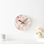 Dusty Pink Rose Floral Ronde Klok (Huis)