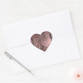 Dusty Pink Rose Gold Elegant Glam Bloemen Bruiloft Hart Sticker (Envelop)