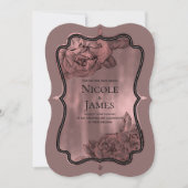 Dusty Pink Rose Gold Elegant Glam Bloemen Bruiloft Kaart (Voorkant)