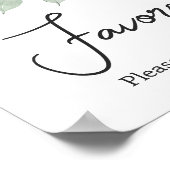 Dusty Pink Rose Het is een Meisje Baby shower Favo Poster (Hoek)