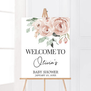 Dusty Pink Rose Het is een Meisje Baby shower Welk Poster