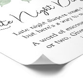 Dusty Pink Rose Het is een meisje Late Night Luier Poster (Hoek)