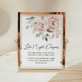 Dusty Pink Rose Het is een meisje Late Night Luier Poster