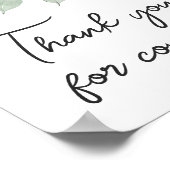 Dusty Pink Rose It's a Girl Bedankt voor je komst Poster (Hoek)