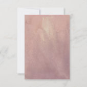 Dusty Pink Rose Romantische Bruiloft RSVP (Achterkant)