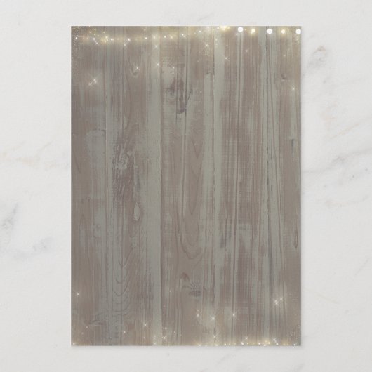 Dusty Pink Rose Rustiek Land Bruiloft Details Informatiekaartje (Achterkant)