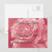 Dusty Pink Rose Save the Date Briefkaart (Voorkant / Achterkant)
