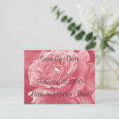Dusty Pink Rose Save the Date Briefkaart (Staand voorkant)