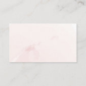 Dusty Pink Rose Waterverf Diaper Raffle Ticket Informatiekaartje (Achterkant)
