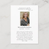 Dusty Pink Roses Krans Foto Begrafenisgebed Kaart Plaatskaartje (Achterkant)