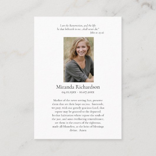 Dusty Pink Roses Krans Foto Begrafenisgebed Kaart Plaatskaartje (Achterkant)