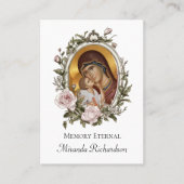 Dusty Pink Roses Krans Foto Begrafenisgebed Kaart Plaatskaartje (Voorkant)