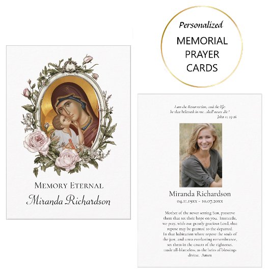 Dusty Pink Roses Krans Foto Begrafenisgebed Kaart Plaatskaartje