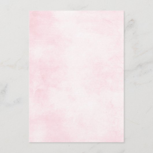 Dusty Pink Roses Midsummer Bloemen Trouwdetails Informatiekaartje (Achterkant)