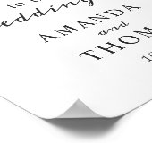 Dusty Pink Rustic Floral Wedding Welcome Sign Poster (Hoek)