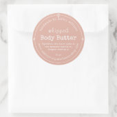 Dusty Pink Script Handmade Body Butter Label (Tas)