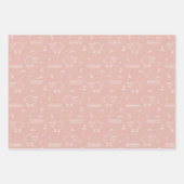 Dusty Pink Sheep Eid Mubarak Kinder Inpakpapier Vel (Voorkant 3)