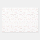 Dusty Pink Sheep Eid Mubarak Kinder Inpakpapier Vel (Voorkant 2)