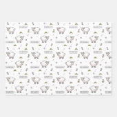 Dusty Pink Sheep Eid Mubarak Kinder Inpakpapier Vel (Voorkant)