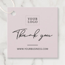 Dusty Pink Small Business Bedankt Pakket Label