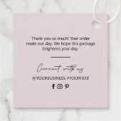 Dusty Pink Small Business Bedankt Pakket Label (Achterkant)