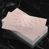 Dusty Pink Spiral Floral Makeup Artist Hair Salon Visitekaartje