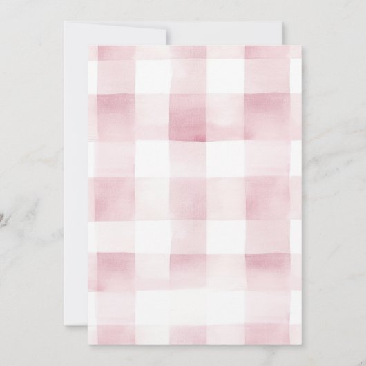 Dusty Pink Strawberry Sweet One Berry Birthday  Kaart (Achterkant)