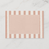 Dusty Pink Striped Little Goose Boeken voor Baby Informatiekaartje (Achterkant)