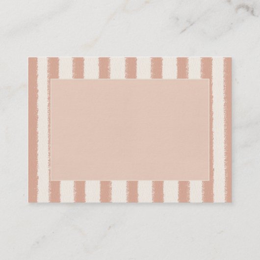 Dusty Pink Striped Little Goose Boeken voor Baby Informatiekaartje (Achterkant)