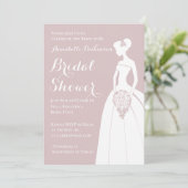 Dusty Pink Theme Uitnodiging (Staand voorkant)