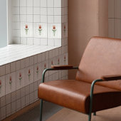 Dusty Pink Tulip Wall Decor Nouveau Art Gibbons Tegeltje