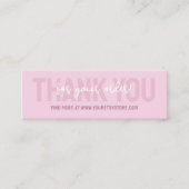 Dusty Pink Typography Bedankt Order Insert Klantenkaartje (Voorkant)