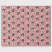 Dusty Pink Valentijn's Custom Photo Stijlvol Moder Cadeaupapier (Vlak)