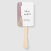 Dusty Pink Viva Magenta Elegant Wedding Programme Handwaaier (Voorkant)