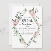 Dusty Pink Vrijgezellenfeest Luncheon Greenery Inv Kaart (Voorkant)