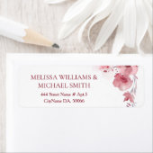 Dusty Pink Watercolor Flower |  Wedding Etiket (Insitu)