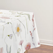 Dusty Pink Watercolor Wildflower Tafelkleed (Voorbeeld)