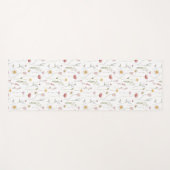 Dusty Pink Watercolor Wildflower Yogamat (Voorkant (horizontaal))