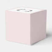 Dusty Pink Waterverf Magnolia Bouquet Wedding Bedankdoosjes (Achterkant)