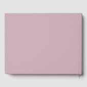 Dusty Pink Waterverf Rozen Baby shower Gastenboek (Achterkant)