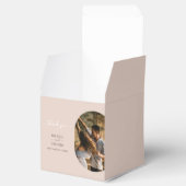 Dusty Pink we doen minimalistisch fotohuwelijk Bedankdoosjes (Geopend)