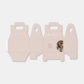 Dusty Pink we doen minimalistisch fotohuwelijk Bedankdoosjes (Uitgevouwen)